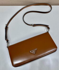 Replica Prada 1BD323 Brushed leather Prada Femme bag Brown 2