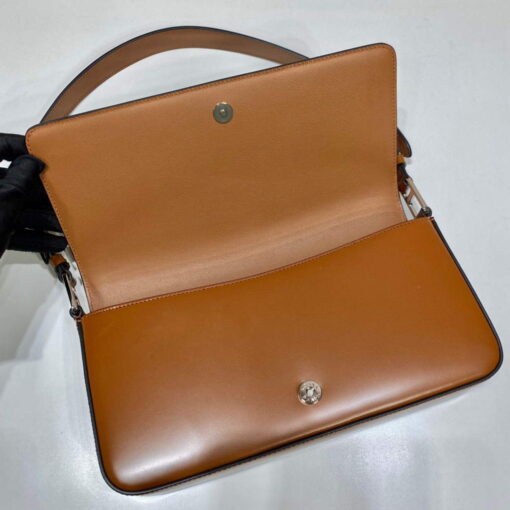 Replica Prada 1BD323 Brushed leather Prada Femme bag Brown 6