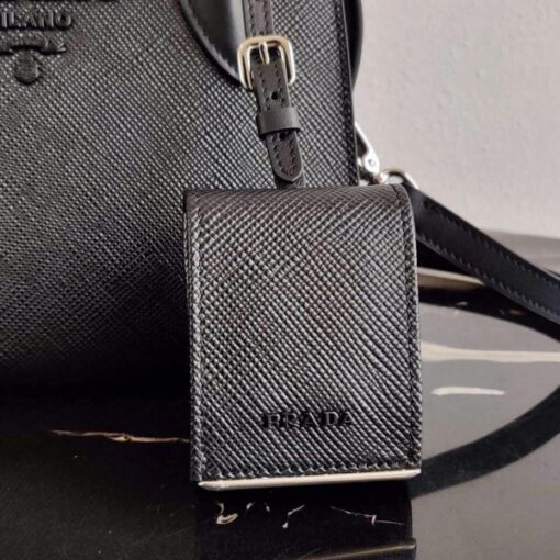 Replica Prada 1BA269 Saffiano Leather Prada Monochrome Bag Black 3