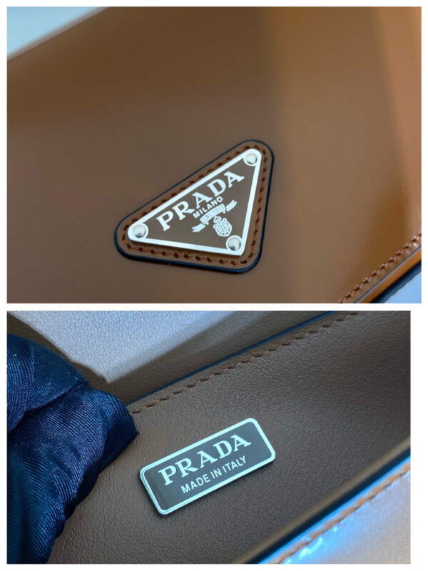 Replica Prada 1BD323 Brushed leather Prada Femme bag Brown 8