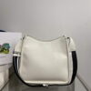 Replica Prada Leather hobo bag 1BC073 white