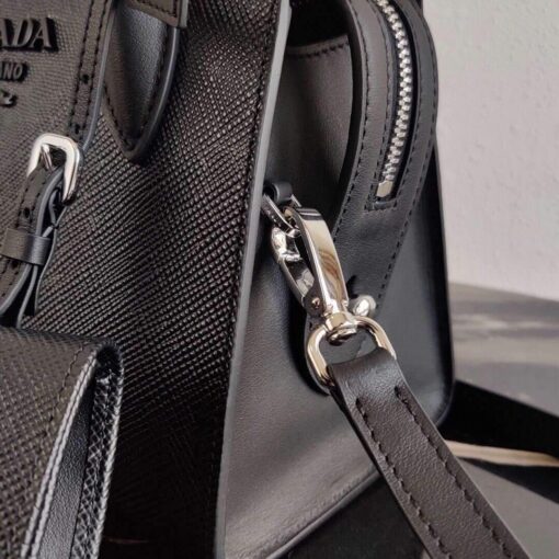 Replica Prada 1BA269 Saffiano Leather Prada Monochrome Bag Black 6