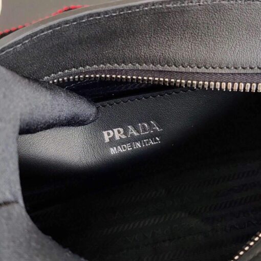 Replica Prada 1BA269 Saffiano Leather Prada Monochrome Bag Black 7
