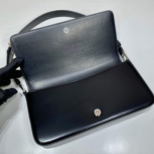 Replica Prada 1BD323 Brushed leather Prada Femme bag Black 6