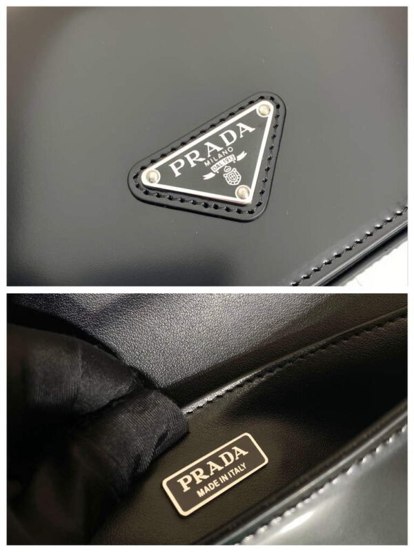 Replica Prada 1BD323 Brushed leather Prada Femme bag Black 8