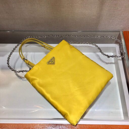 Replica Prada 1BA252 Nylon Handbag Yellow 4