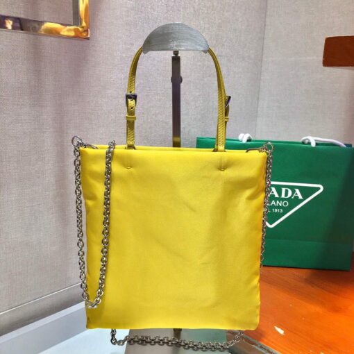 Replica Prada 1BA252 Nylon Handbag Yellow 5