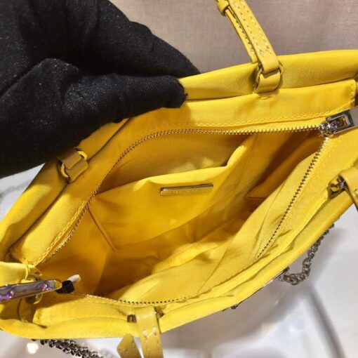 Replica Prada 1BA252 Nylon Handbag Yellow 7