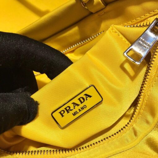 Replica Prada 1BA252 Nylon Handbag Yellow 8
