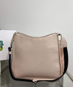 Replica Prada Leather hobo bag 1BC073 In Pink