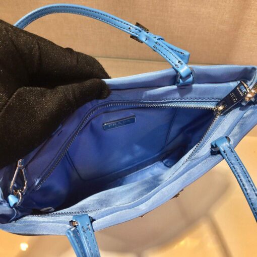 Replica Prada 1BA252 Nylon Handbag Blue 7