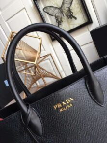 Replica Prada 1BA153 Large Saffiano Leather Handbag in Black 2