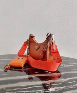 Replica Prada 1BH204 Prada Re-Edition 2005 Saffiano leather Bag in Orange
