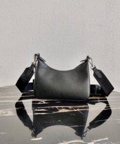Replica Prada 1BH204 Prada Re-Edition 2005 Saffiano leather Bag in Black Silver 2
