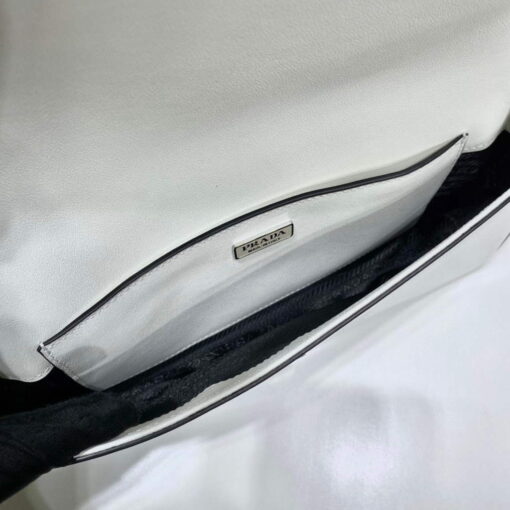 Replica Prada 1BD323 Brushed leather Prada Femme bag White 7