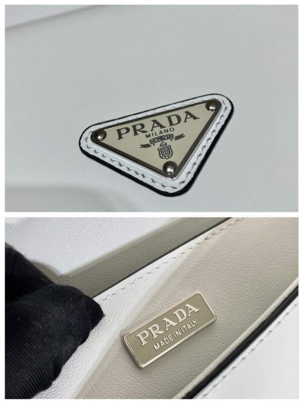 Replica Prada 1BD323 Brushed leather Prada Femme bag White 8