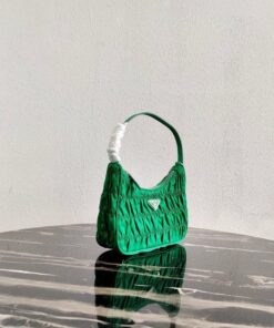 Replica Prada 1NE204 Prada Nylon and Saffiano Leather Mini Bag in Green