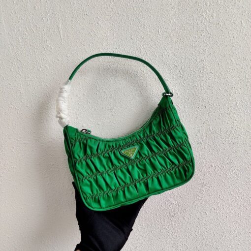 Replica Prada 1NE204 Prada Nylon and Saffiano Leather Mini Bag in Green 5