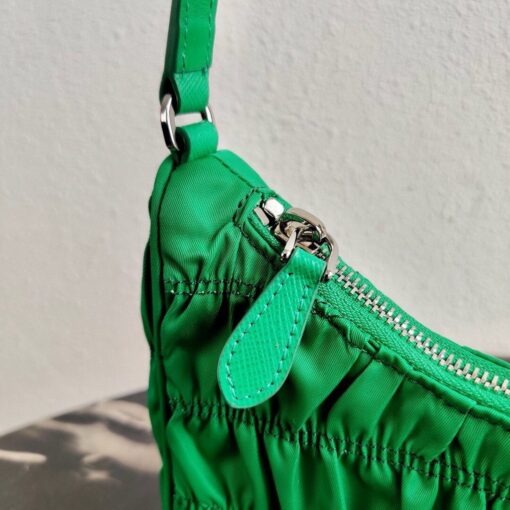 Replica Prada 1NE204 Prada Nylon and Saffiano Leather Mini Bag in Green 7