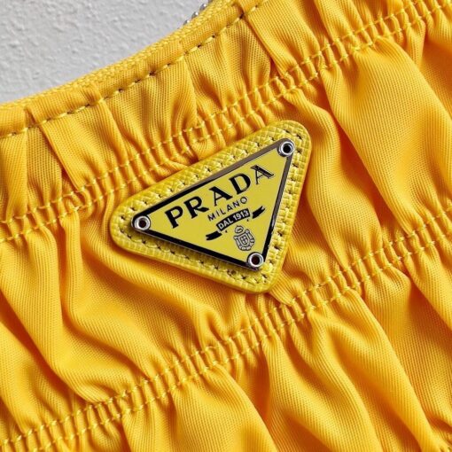 Replica Prada 1NE204 Prada Nylon and Saffiano Leather Mini Bag in Yellow 4