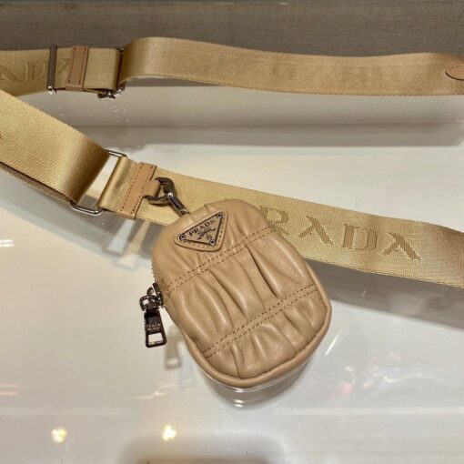 Replica Prada 1BH204 Mini Bags Prada Crossbody Leather bag In Apricot 4