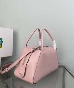 Replica Prada 1BA365 Medium leather handbag Alabaster Pink 2