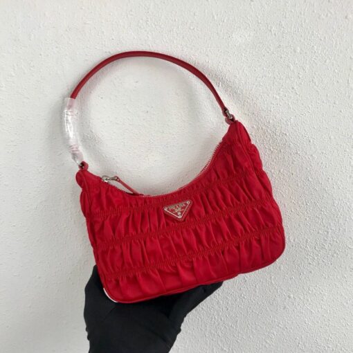 Replica Prada 1NE204 Prada Nylon and Saffiano Leather Mini Bag in Red 8