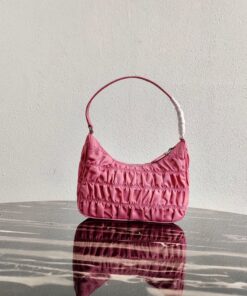 Replica Prada 1NE204 Prada Nylon and Saffiano Leather Mini Bag in Pink 2