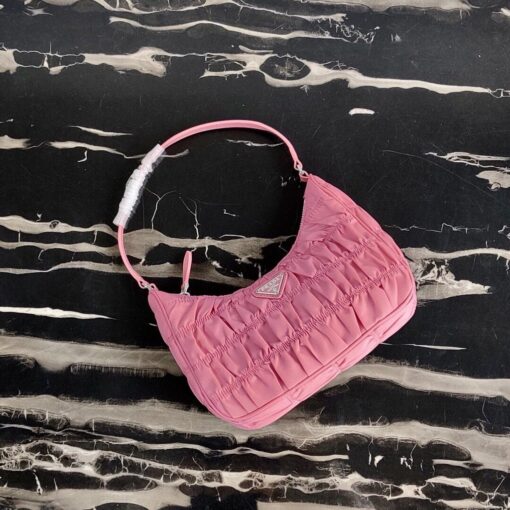 Replica Prada 1NE204 Prada Nylon and Saffiano Leather Mini Bag in Pink 6