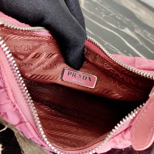 Replica Prada 1NE204 Prada Nylon and Saffiano Leather Mini Bag in Pink 7