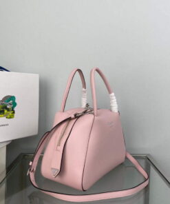 Replica Prada 1BA366 Small leather handbag Alabaster Pink 2