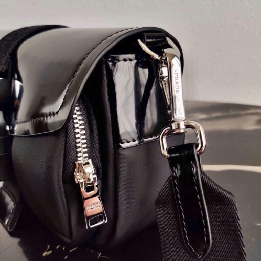 Replica Prada 1BD295 Prada Pocket Nappa Leather Bag Black 7