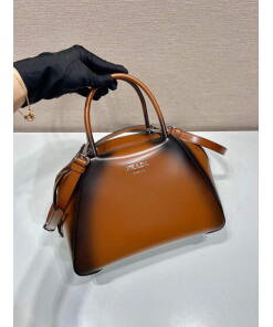 Replica Prada 1BA366 Small brushed leather Prada Supernova handbag Brown