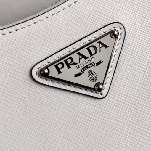 Replica Prada 1BH204 Prada Re-Edition 2005 Saffiano leather Bag in White Silver 4