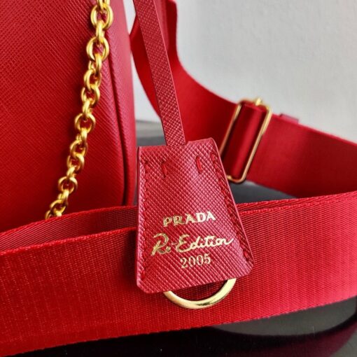 Replica Prada 1BH204 Prada Re-Edition 2005 Saffiano leather Bag in Red 5