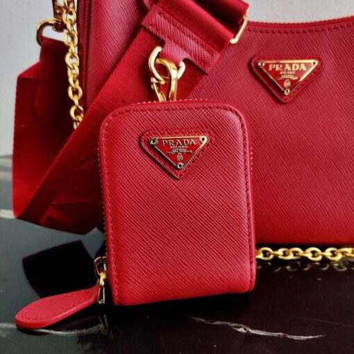 Replica Prada 1BH204 Prada Re-Edition 2005 Saffiano leather Bag in Red 7