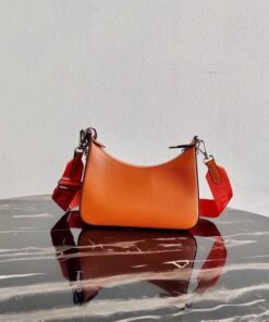 Replica Prada 1BH204 Prada Re-Edition 2005 Saffiano leather Bag in Orange 2