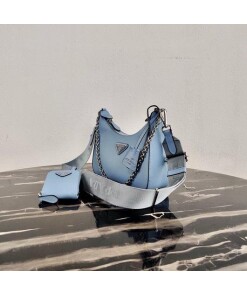 Replica Prada 1BH204 Prada Re-Edition 2005 Saffiano leather Bag in Light Blue