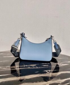 Replica Prada 1BH204 Prada Re-Edition 2005 Saffiano leather Bag in Light Blue 2