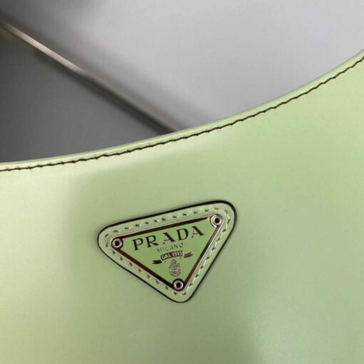 Replica Prada 1BC499 Cleo brushed Gradient leather shoulder bag Green 5