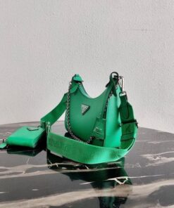 Replica Prada 1BH204 Prada Re-Edition 2005 Saffiano leather Bag in Green