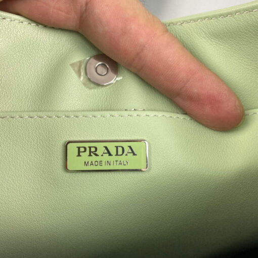 Replica Prada 1BC499 Cleo brushed Gradient leather shoulder bag Green 8