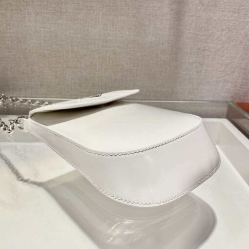 Replica Prada 1BH185 Mini Cleo BRUSHED Leather White 4