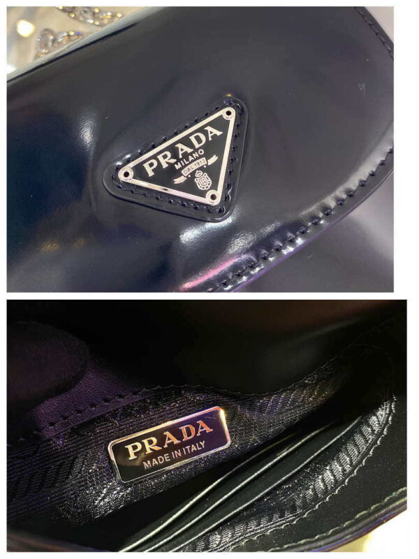 Replica Prada 1BH185 Mini Cleo BRUSHED Leather Black 8