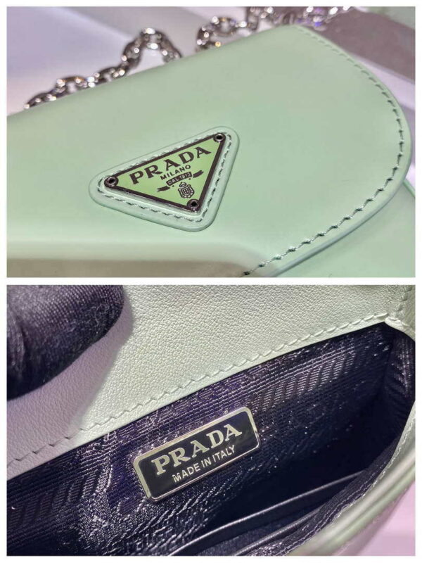 Replica Prada 1BH185 Mini Cleo BRUSHED Leather Green 8