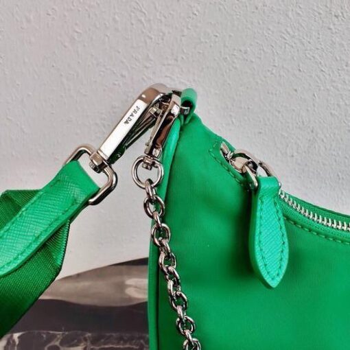 Replica Prada 1BH204 Prada Re-Edition 2005 Nylon Bag Green 6