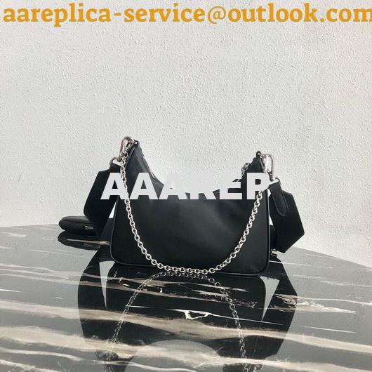 Replica Prada 1BH204 Prada Re-Edition 2005 Nylon Bag Black 2 Replica Prada 1BH204 Prada Re-Edition 2005 Nylon Bag Black 2
