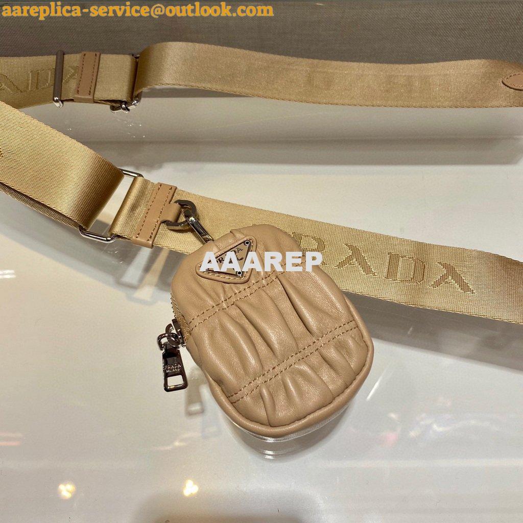 Replica Prada 1BH204 Mini Bags Prada Crossbody Leather bag In Apricot 4 Replica Prada 1BH204 Mini Bags Prada Crossbody Leather bag In Apricot 4
