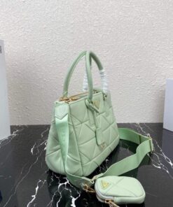 Replica Prada Small Prada Galleria Saffiano Leather bag 1BA863 Green 2