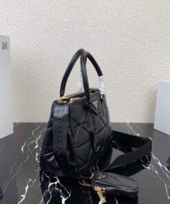 Replica Prada Small Prada Galleria Saffiano Leather bag 1BA863 Black 2